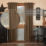 Black Check Panel Curtains-Lange General Store