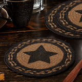 Blackstone Farm Star Braided 8" Trivet Set of 3