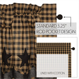 Blackstone Farm Star Layered Lined Valance-Lange General Store