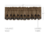 Blackstone Farm Star Layered Lined Valance-Lange General Store