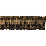 Black Star Layered Lined Valance-Lange General Store