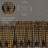 Black Star Long Prairie Curtains-Lange General Store