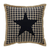 Black Check Star Pillow 12x12-Lange General Store