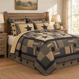 Blackstone Farm Star Quilt in a new farmhouse bedroom