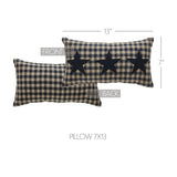 Black Check Triple Star Pillow-Lange General Store