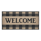 Black Check Welcome Door Mat-Lange General Store