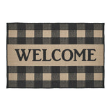 Black Check Welcome Door Mat-Lange General Store