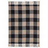 Black and Tan Check Woven Throw-Lange General Store