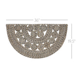 Blended Pebble Indoor/Outdoor Braided Half Circle Rug-Lange General Store