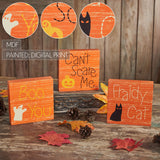 Boo You Can't Scare Me Fraidy Cat Blocks Set of 3-Lange General Store