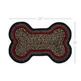 Boone Trace Dog Bone Braided Waterproof Rug Mat – Medium 15x23 – Indoor Outdoor Pet Bowl Mat