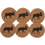 Moose Natural Braided Coasters-Lange General Store