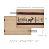 Cumberland Moose Placemats - Set of 2-Lange General Store