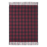 Cumberland Red Black Plaid Throw-Lange General Store