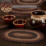 Brick Raven Braided Oval Placemat - Set of 6