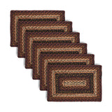 Brick Raven Braided Rectangle Placemat - Set of 6