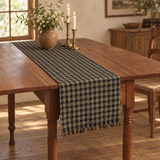 Bridgeton Black Plaid Table Runner using the original photographed fabric