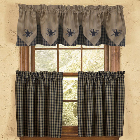 Bridgeton Navy Star Point Valance-Lange General Store