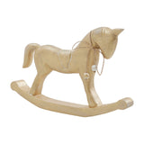 Brushed Gold Wooden Rocking Horse-Lange General Store