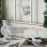 Brushed Metal Angel Ornament Set of 6-Lange General Store