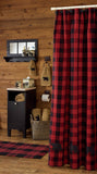Wicklow Bear Black and Red Check Shower Curtain-Lange General Store