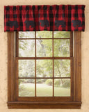 Wicklow Bear Black and Red Buffalo Check Valance-Lange General Store