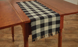 Wicklow Black and Tan Check Yarn Table Runners-Lange General Store