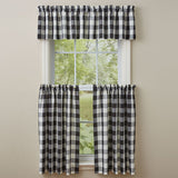 Buffalo Black and White Check Valance-Lange General Store