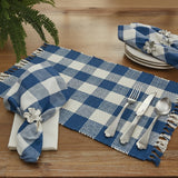 Buffalo Blue Check Yarn Placemats-Lange General Store