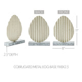 Bunny Hop Corrugated Metal Egg w/ Base-Lange General Store