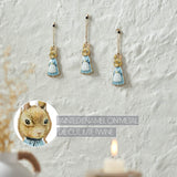 Bunny Hop Metal Apron Rabbit Ornament Set of 3-Lange General Store