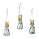 Bunny Hop Metal Apron Rabbit Ornament Set of 3-Lange General Store