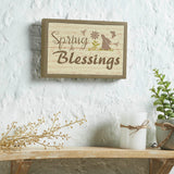 Bunny Hop Spring Blessings Framed Wall Sign-Lange General Store