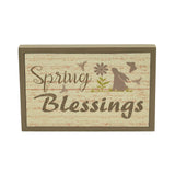 Bunny Hop Spring Blessings Framed Wall Sign-Lange General Store