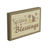 Bunny Hop Spring Blessings Framed Wall Sign-Lange General Store