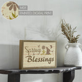 Bunny Hop Spring Blessings Framed Wall Sign-Lange General Store