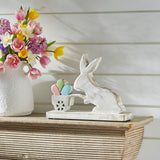 Bunny Hop Wooden Bunny w/ Cart Of Eggs-Lange General Store