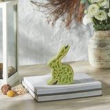 Bunny Hop Wooden Sitting Bunny In Green 6.75x5-Lange General Store