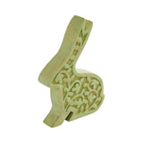 Bunny Hop Wooden Sitting Bunny In Green 8.75x6.5-Lange General Store