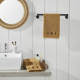 Burgundy Prim Stars Tan Towels & Washcloths-Lange General Store