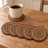 Cabin Patch Braided Coaster Set of 6