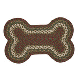 Cabin Patch Dog Bone Braided Waterproof Rug Mat – Medium – Waterproof Dog Feeding Mat – Recycled PET