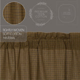 Tea Cabin Green Plaid Blackout Panel Curtain-Lange General Store