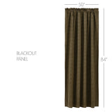 Tea Cabin Green Plaid Blackout Panel Curtain-Lange General Store