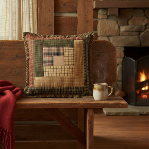 Cabin Patch Pillow 12"-Lange General Store