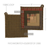 Cabin Patchwork Pot Holders Set of 2
