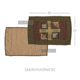 Cabin Patchwork Quilted Placemats Set of 6-Lange General Store