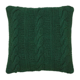 Cable Knit Sweater Pillow Green-Lange General Store