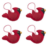 Cardinal Felt Ornament Set of 4-Lange General Store