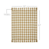 Carrington Golden Wheat Woven Check Throw-Lange General Store